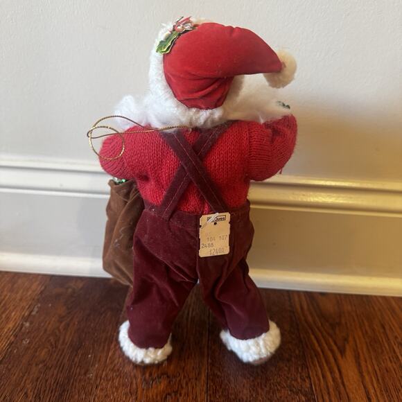 Vintage Santa Claus Christmas Ornament Doll Figure Plastic Face 11" McClures - Picture 5 of 15